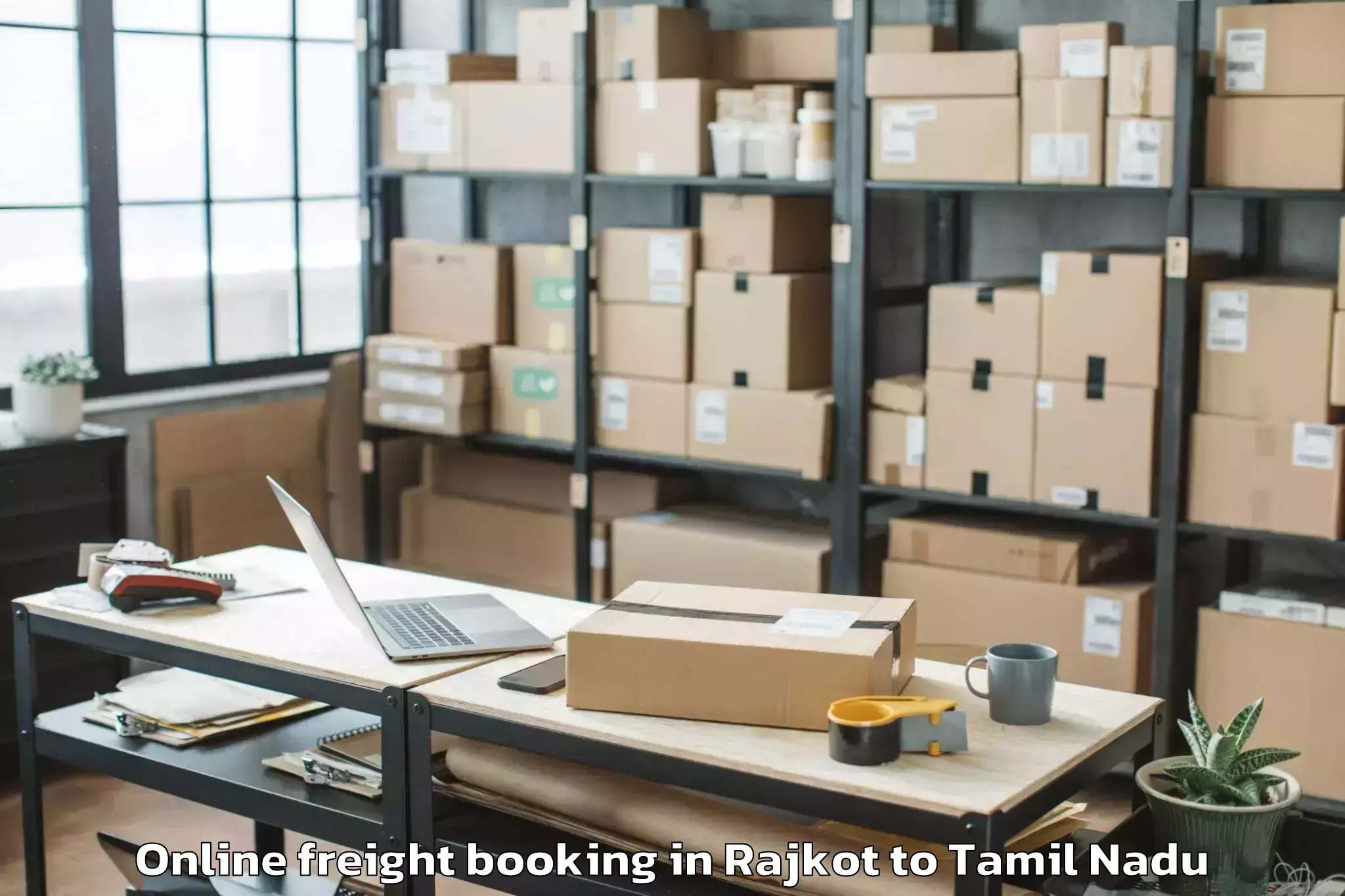 Reliable Rajkot to Puduvayal Online Freight Booking